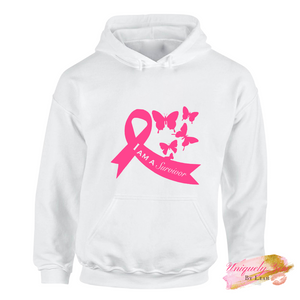 Pink Ribbon - "I Am a ________" choose from options (Survivor, Warrior, Supporter)