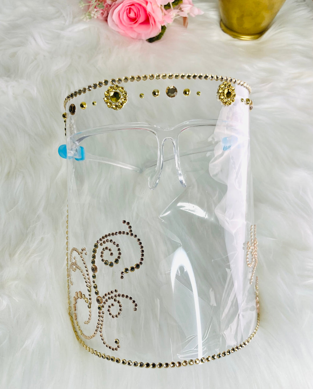 Bedazzled Clear Fashion Face Shields